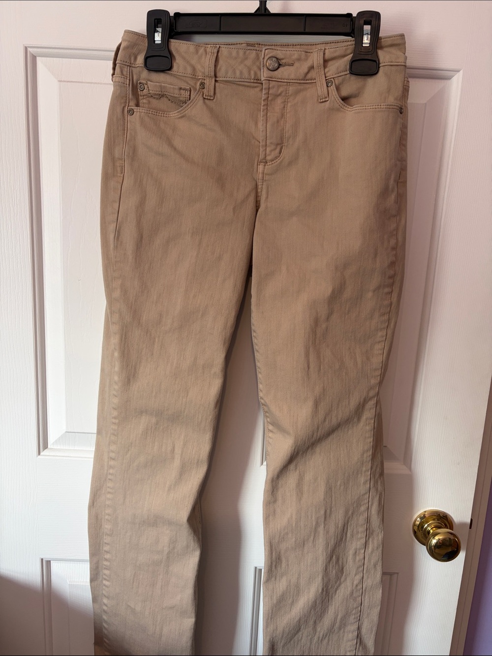 NYDJ (Not your daughters jeans) tan straight leg size 4
